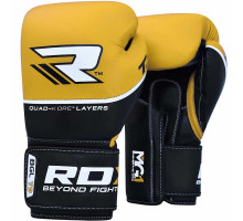 Рукавички боксерські RDX Quad Kore Yellow 10 ун.