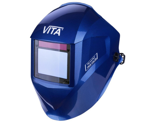 Сварочная маска VITA TIG 3-A Pro TrueColor (цвет металлические соты синие)