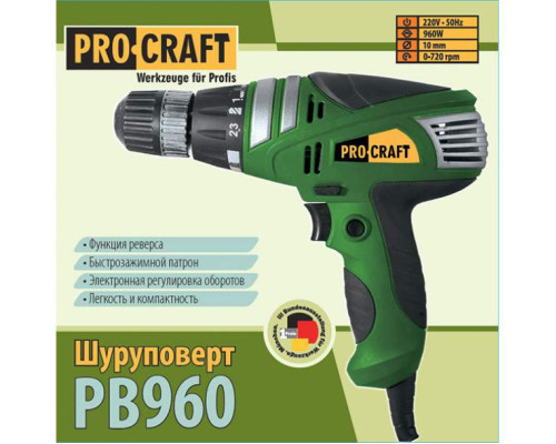 Шурупокрут мережевий PRO-CRAFT PB-960