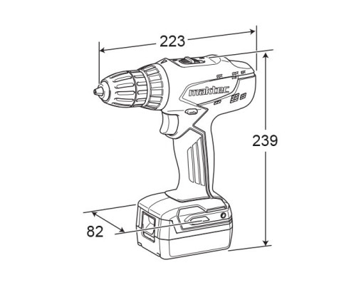 Аккумуляторный шуруповерт MAKTEC MT071E