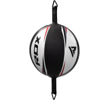 Боксерська груша на розтяжці RDX White з гумовим джгутом