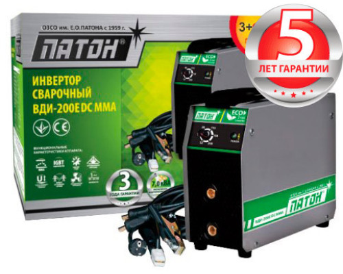 Сварочный инвертор ПАТОН ВДИ-200E DC MMA