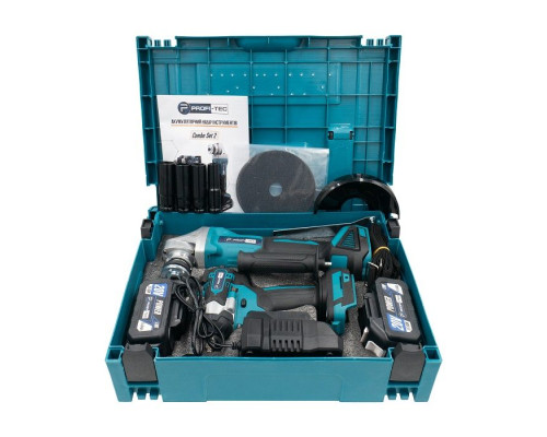Акумуляторний набір інструментів PROFI-TEC Combo Set 2/1 POWERLine (DGA20BL, DTW500BL) (2×PT2050MP (4.0 Аг), зарядний пристрій)