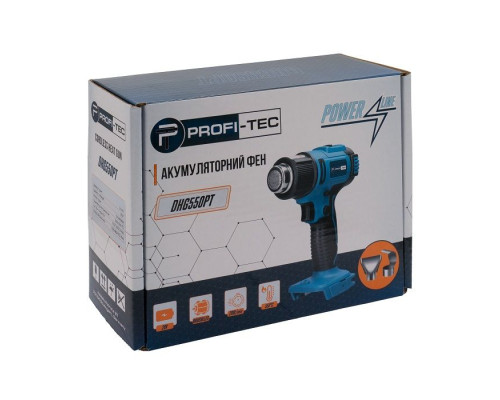 Акумуляторний фен PROFI-TEC DHG550PT_1 POWERLine (LCD-дисплей, без акумулятора та зарядного пристрою)