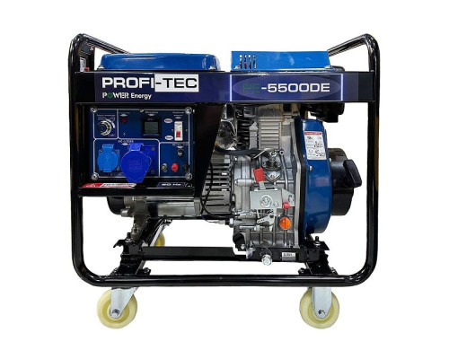 Генератор дизельний PROFI-TEC PE-5500DE (5.5 кВт, електростартер)