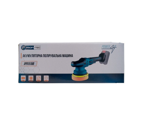 Акумуляторна ексцентрикова полірувальна машина PROFI-TEC DPO1515BL POWERLine (без акумулятора та зарядного пристрою)