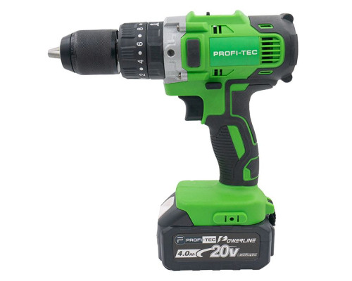 Акумуляторний дриль-шуруповерт PROFI-TEC DSH21BL (2×PT2040 (4.0 Аг), зарядний пристрій)