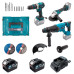 Акумуляторний набір інструментів PROFI-TEC Combo Set 3/2 POWERLine (PBH201BL, DHP485BL, DGA20BL) (2×PT2060HE (6.0 Аг), зарядний пристрій)