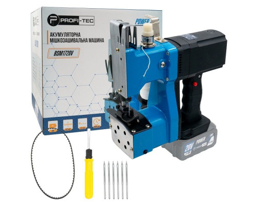 Акумуляторна машина для зшивання мішків PROFI-TEC BSM1720V POWERLine (без акумулятора та зарядного пристрою)
