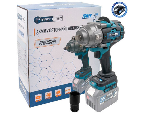Акумуляторний гайковерт PROFI-TEC PTW1002BL POWERLine (без акумулятора та зарядного пристрою)