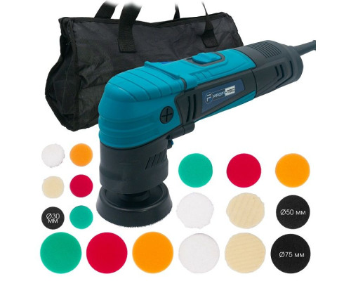 Роторна полірувальна машина PROFI-TEC PPM-607SR SET (600 Вт, диски 30 / 50 / 75 мм)