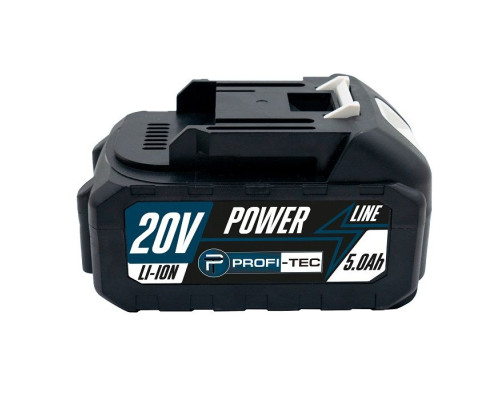 Акумуляторна батарея PROFI-TEC PT2050HE POWERLine (20 В / 4.0 Аг, високострумова, з індикатором)
