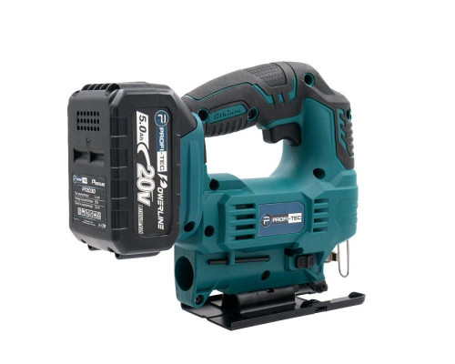 Акумуляторний лобзик PROFI-TEC PGS2080BL POWERLine (2×PT2050 (4.0 Аг), зарядний пристрій)