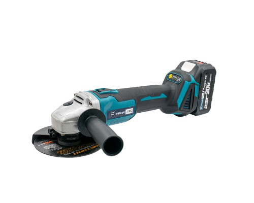 Акумуляторна кутова шліфувальна машина PROFI-TEC DGA20BL POWERLine (2×PT2050 (4.0 Аг), зарядний пристрій)