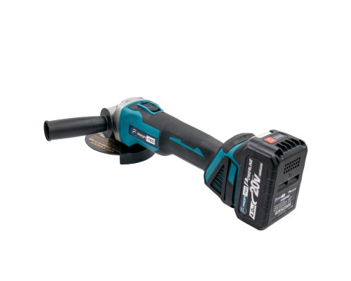 Акумуляторна кутова шліфувальна машина PROFI-TEC DGA20BL POWERLine (2×PT2050 (4.0 Аг), зарядний пристрій)