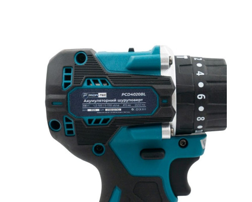 Акумуляторний шуруповерт PROFI-TEC PCD4020BL POWERLine (2×PT2020MP (2.0 Аг), зарядний пристрій)
