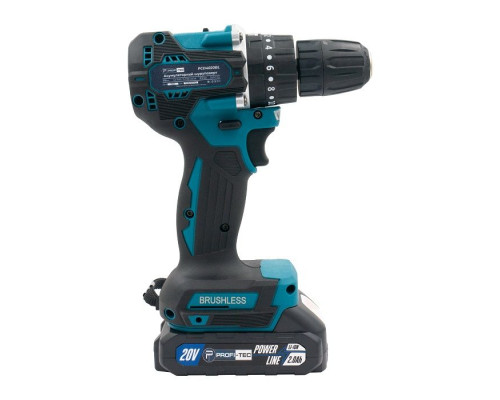 Акумуляторний шуруповерт PROFI-TEC PCD4020BL POWERLine (2×PT2020MP (2.0 Аг), зарядний пристрій)
