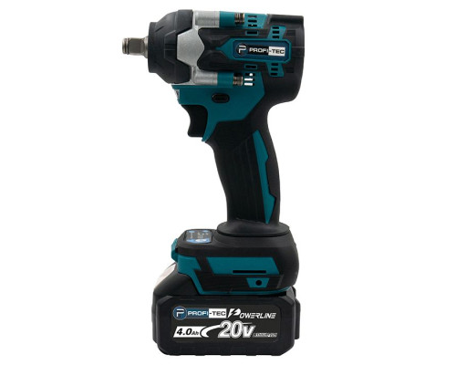 Акумуляторний гайковерт PROFI-TEC DTW500BL POWERLine (2×PT2040 (4.0 Аг), зарядний пристрій)