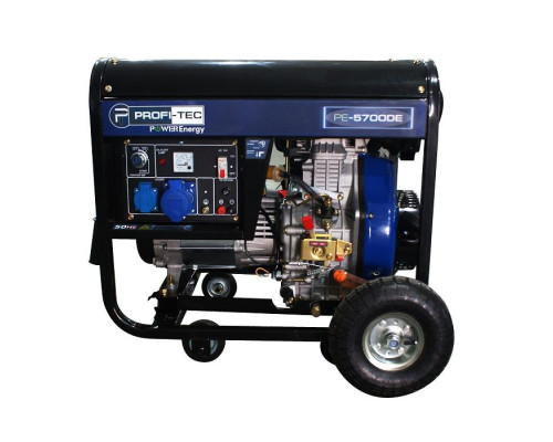 Генератор дизельний PROFI-TEC PE-5700DE (5.7кВт, електростартер)