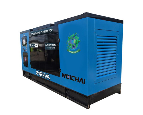 Генератор дизельний PROFI-TEC WDSG375-3 Power MAX (375 кВА/300 кВт, промисловий двигун WEICHAI, China)