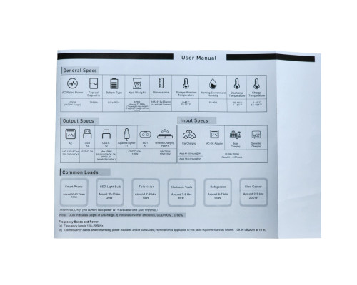 Портативна зарядна станція Zonergy BALDR 1000WB700-S0
